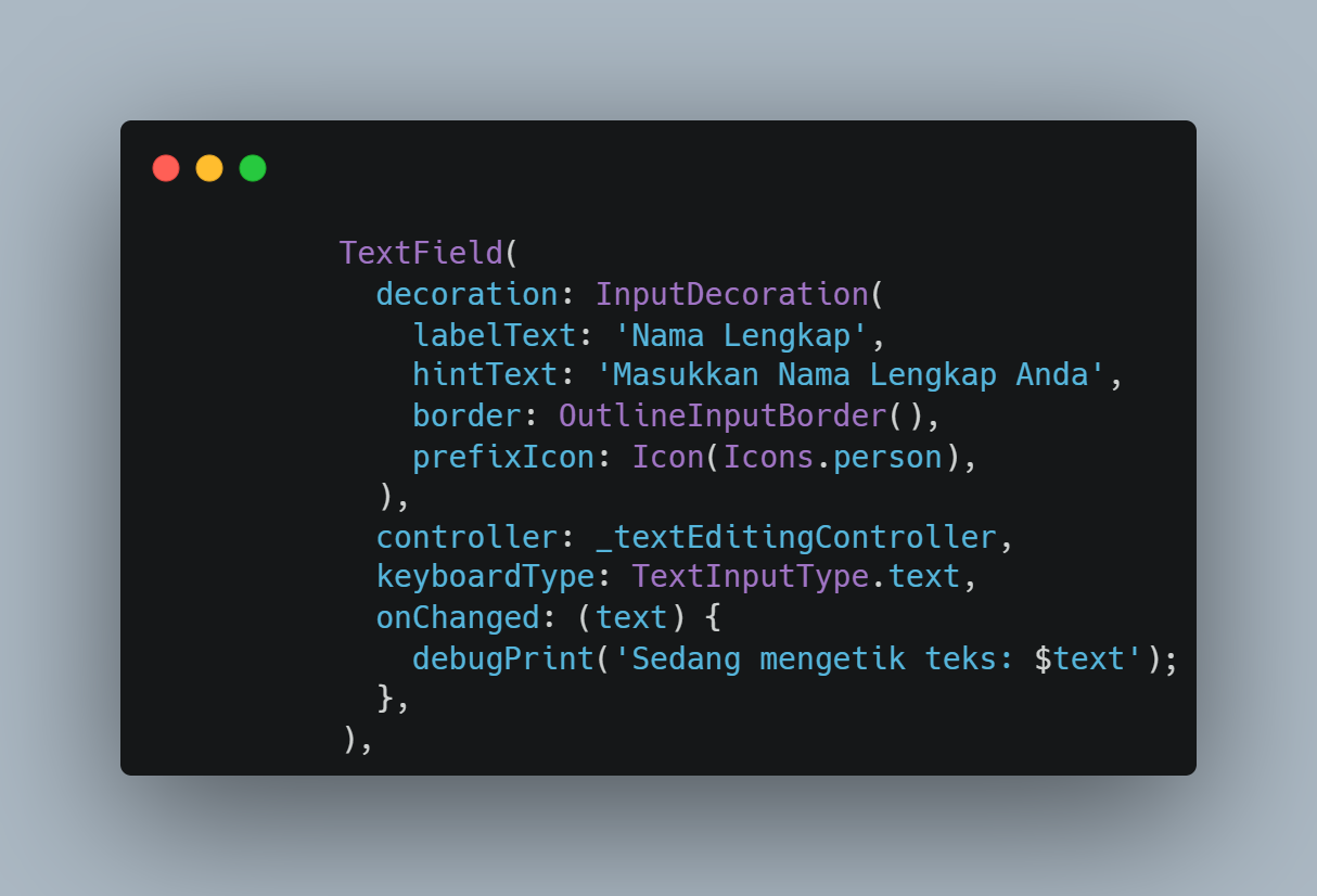 Widget TextField